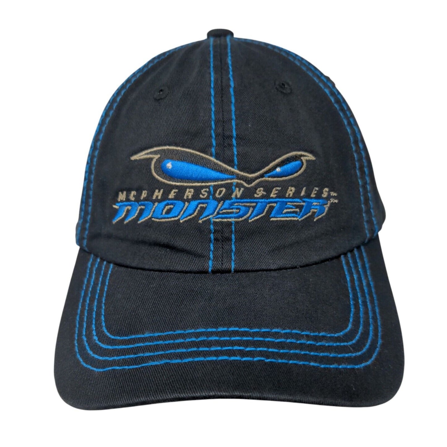 McPherson Series Monster Strapback Hat Black OSFA Embroidered Mathews