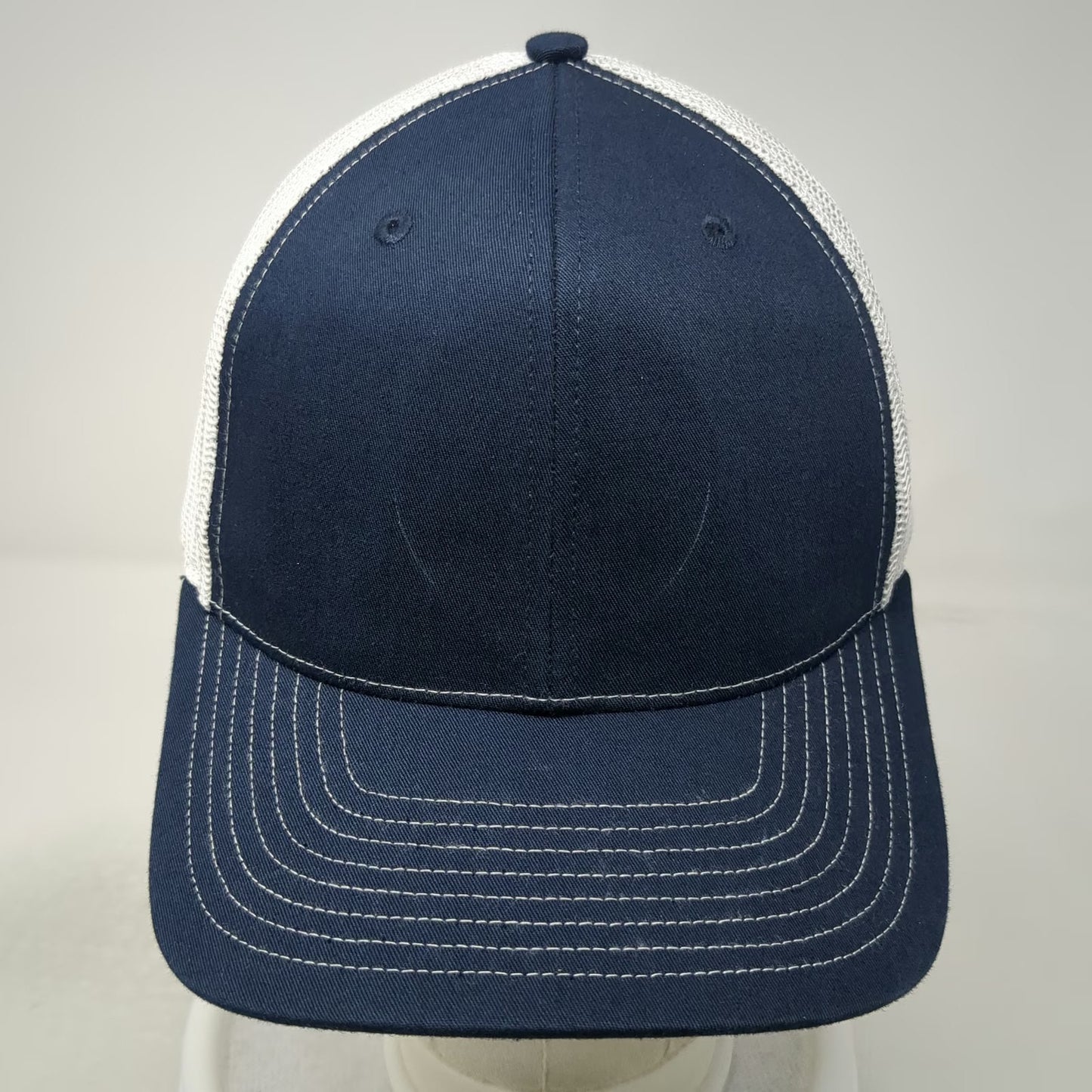 Richardson 112 Trucker Hat Blue One Size Mesh Snapback Blank Contrast Stitch