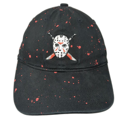 Friday the 13th Baseball Cap Black One Size Blood Splatter Jason Voorhees Hat