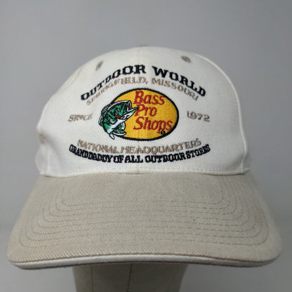 Bass Pro Shops Outdoor World Men's Slideback Trucker Hat White OSFM Embroidered