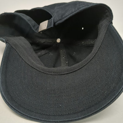 Adidas Baseball Cap Black One Size Tonal Logo Slideback Adjustable Cotton hat