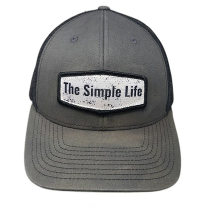 Richardson Trucker Hat Gray One Size The Simple Life Patch Mesh Snapback 112 Cap
