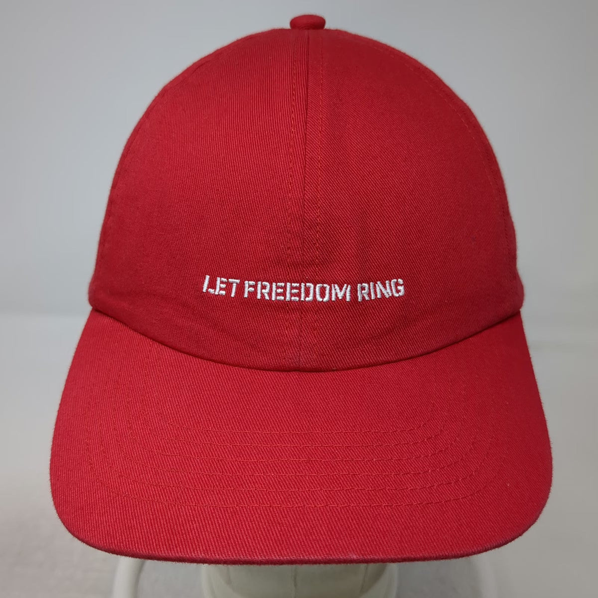 Under Armour Baseball Cap Red One Size Let Freedom Ring Slideback Hat Logo