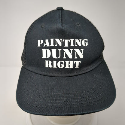 Painting Dunn Right Snapback Trucker Hat Black OS Adjustable Mesh Back BIG X