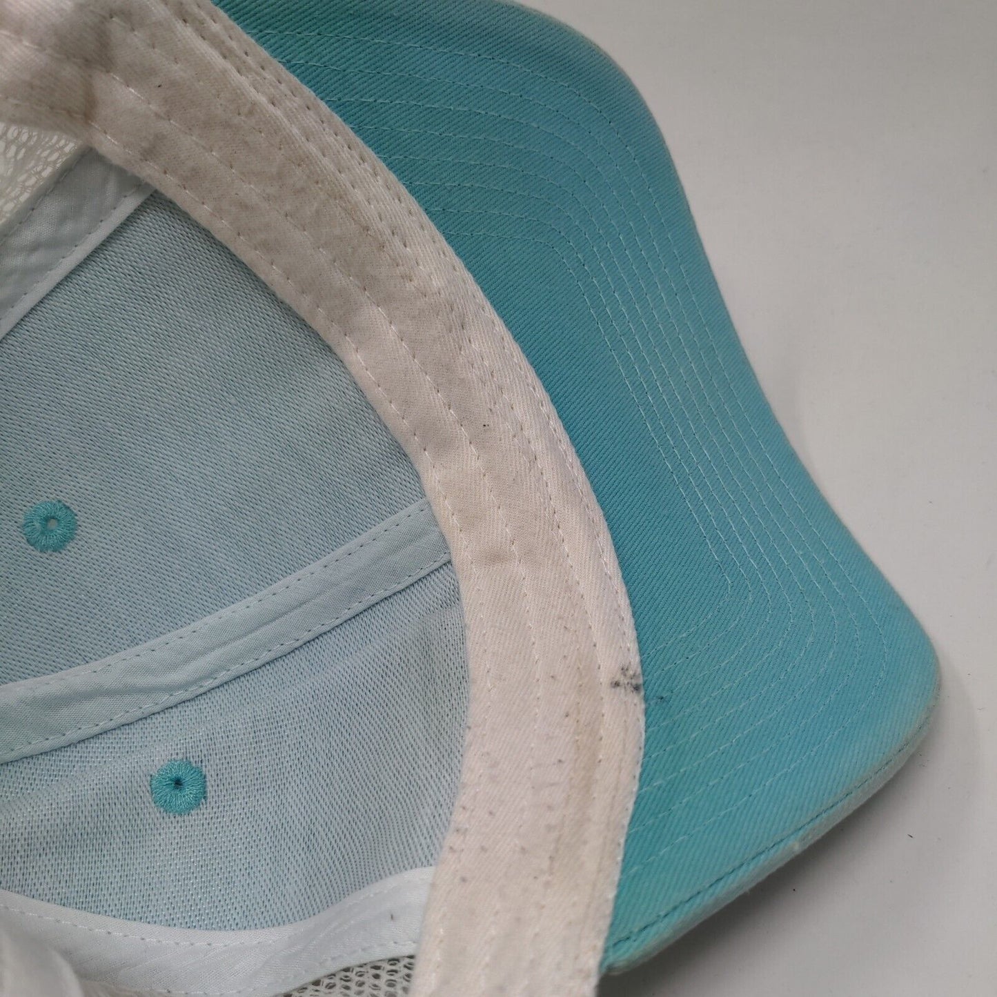 CCAFL Strapback Mesh Back Trucker Hat Blue One Size Colorblock 6 Panel