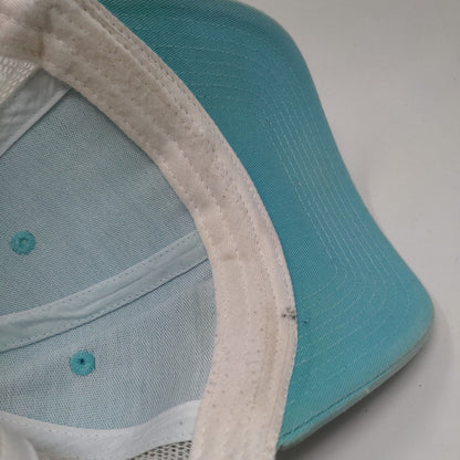 CCAFL Strapback Mesh Back Trucker Hat Blue One Size Colorblock 6 Panel