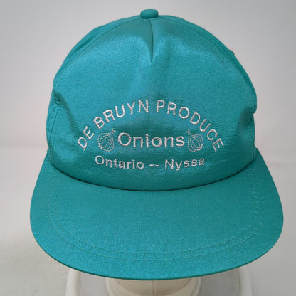 De Bruyn Produce Onions Hat Trucker Blue One Size Snapback Ontario Nyssa Satin