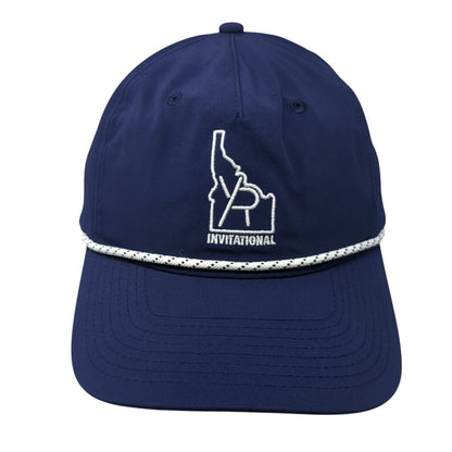 Invitational Snapback Cap Blue OS Adjustable Embroidered Rope Swannies Golf