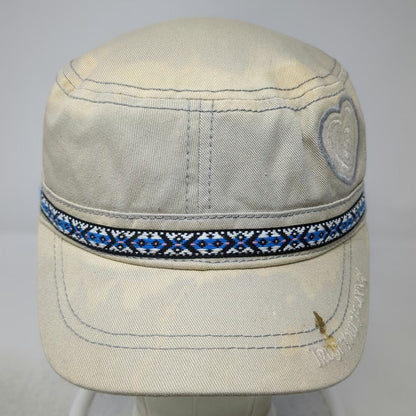 Trust Your Journey Army Cap Beige One Size Picasso Quote Heart Patterned Hat