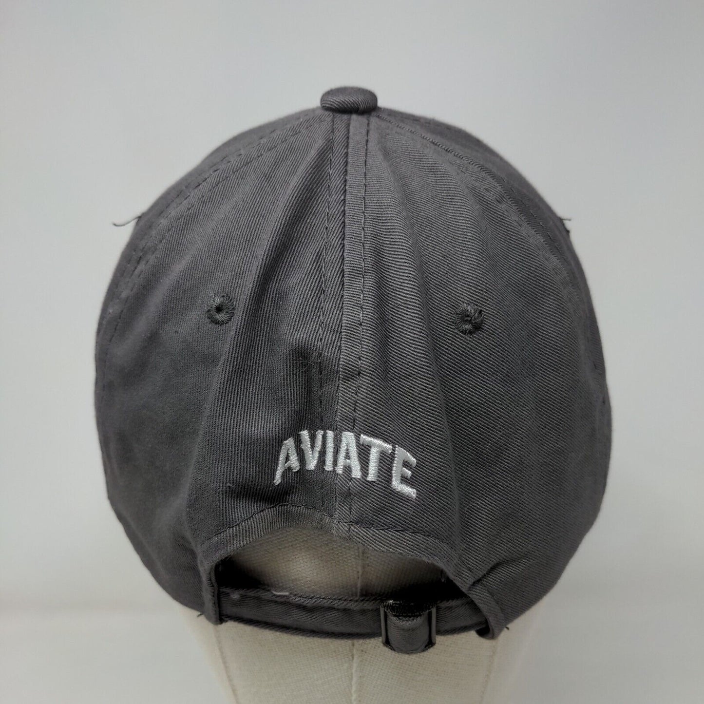 JLT Aviate Slideback Hat Gray OSFM Adjustable Vent Holes 6 Panel