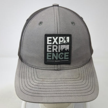 Richardson Snapback Hat Gray One Size Experience More Hiking Mountain Patch