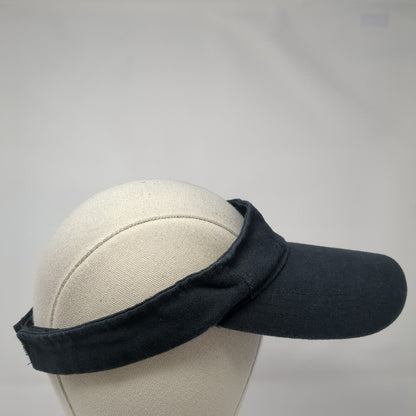 Unbranded Strapback Sun Visor Hat Black One Size Adjustable Blank