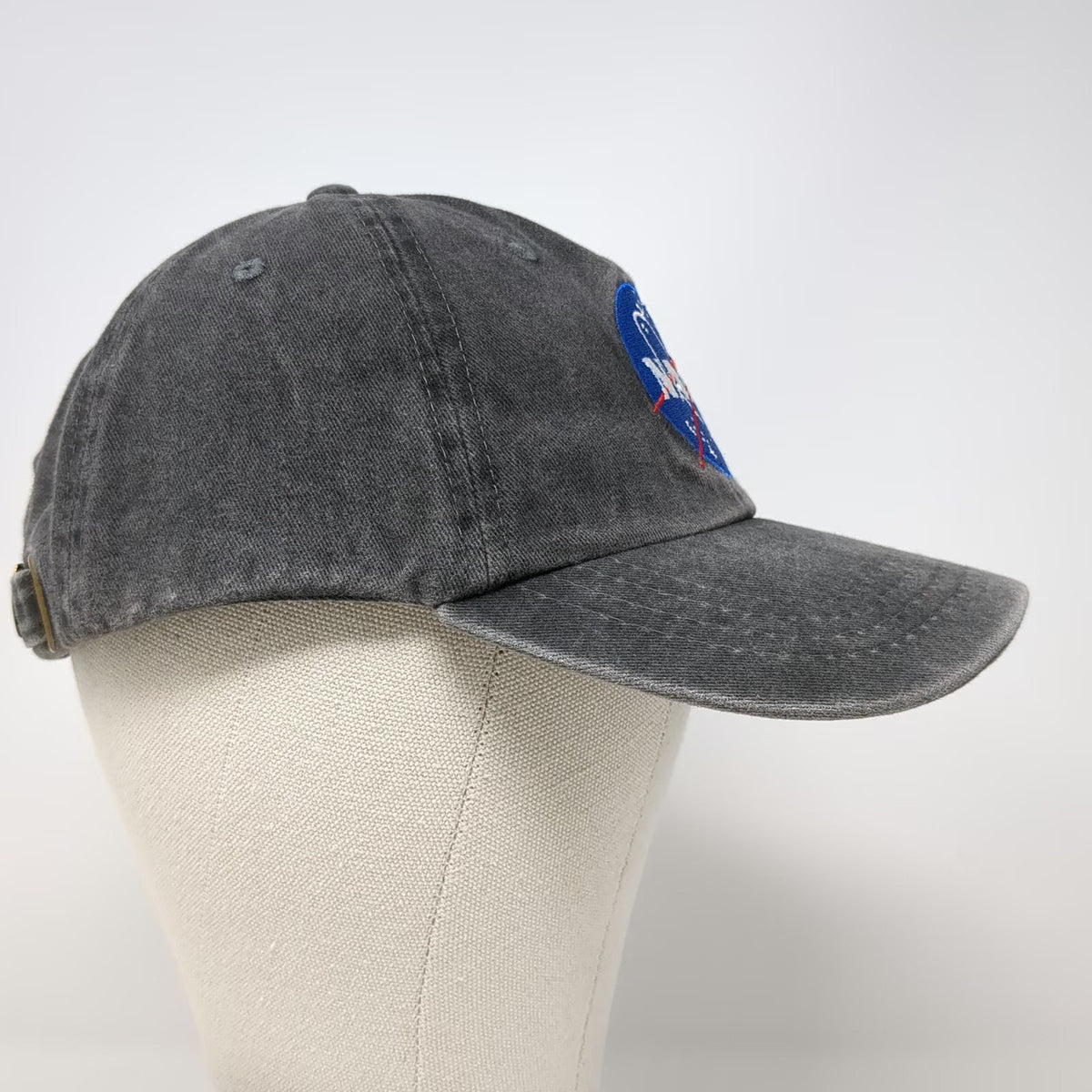 NASA Meatball Logo Gray One Size Baseball Cap Slideback Adjustable Cotton Hat