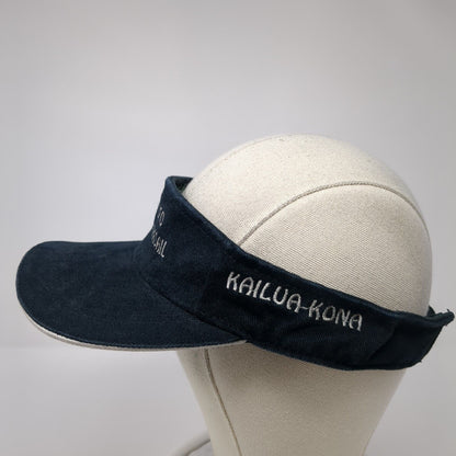 UFO Parasail Strapback Sun Visor Hat Black One Size Adjustable Magic