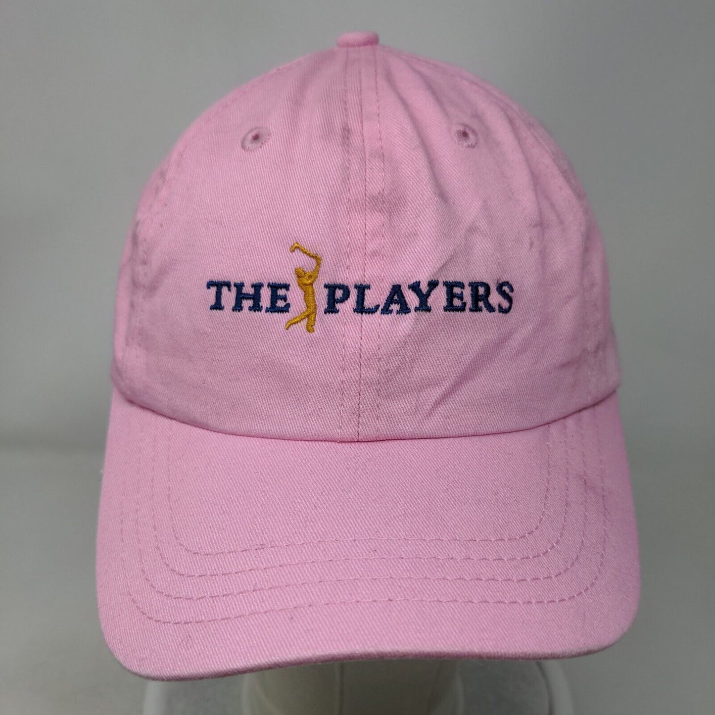 The Players Golf Slideback Hat Pink OSFA Embroidered Adjustable 6 Panel