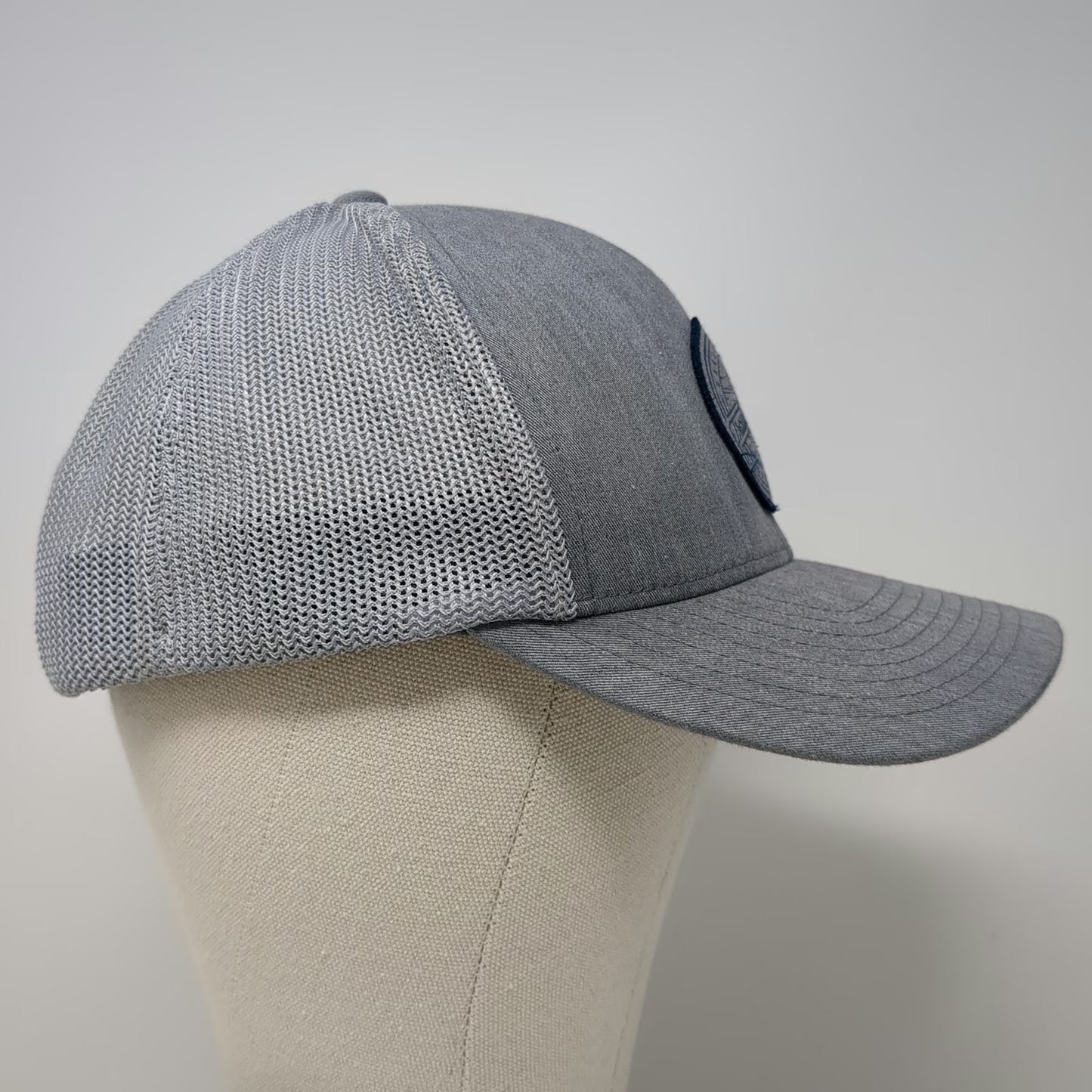 TravisMathew Trucker Hat Gray OSFM Flexfit 110 Snapback Mesh Patch California