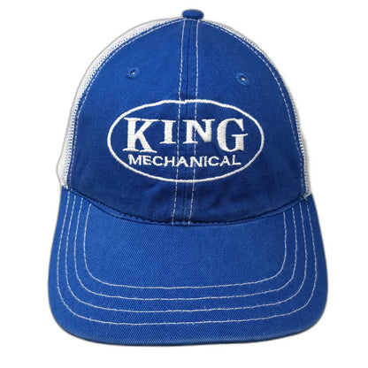 Richardson King Mechanical Trucker Hat Blue One Size Snapback Mesh Back Cap