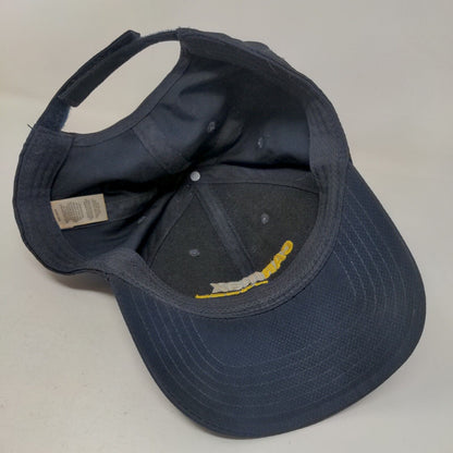 Carmax Strapback Hat Blue OSFA Adjustable Embroidered Vented Holes Polyester