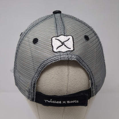 Twisted X Boots Strapback Mesh Back Trucker Hat Embroidered Skull Logo