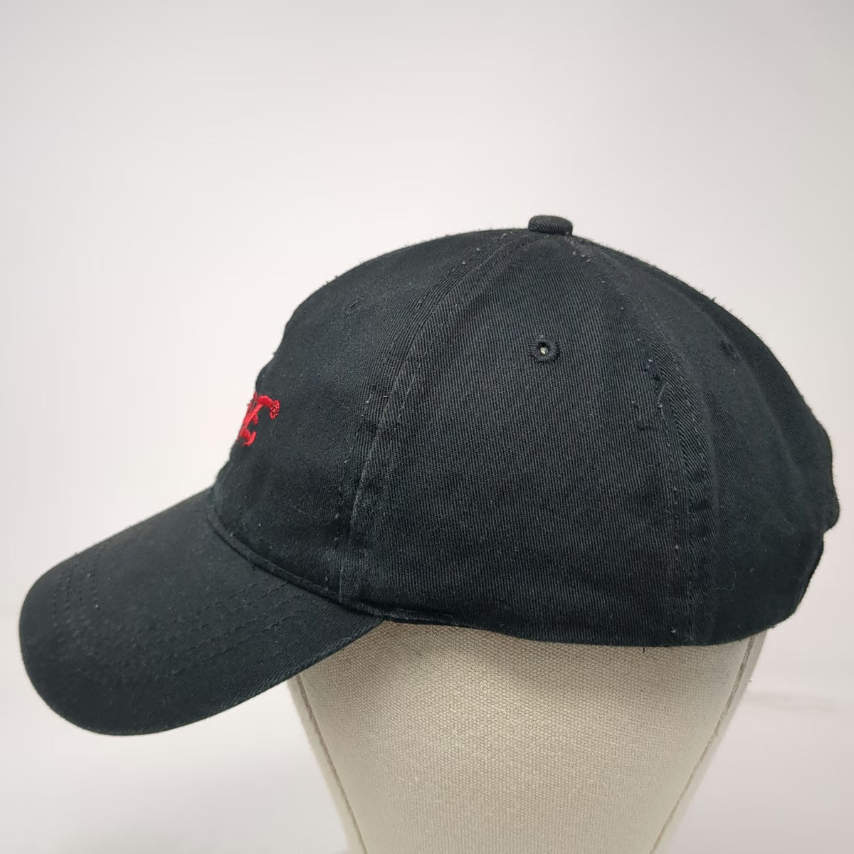 DARE Baseball Cap Black One Size Strapback Embroidered Red Logo Cotton Hat