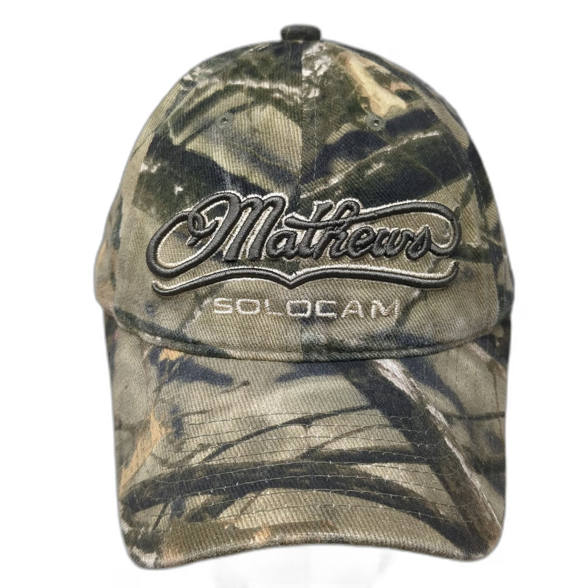 Mathews SoloCam Baseball Cap Green One Size Camo Hat Embroidered Hunting Archer