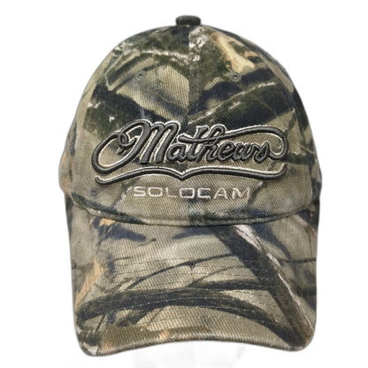 Mathews SoloCam Baseball Cap Green One Size Camo Hat Embroidered Hunting Archer