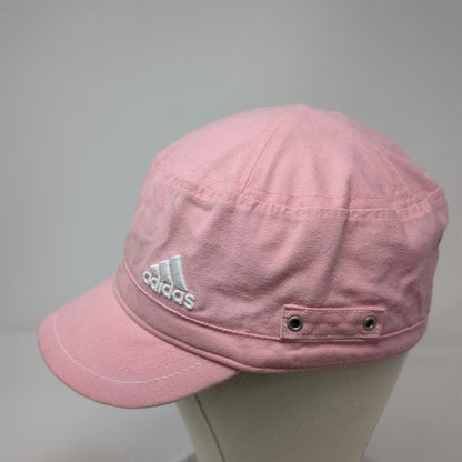 Adidas Army Cap Pink One Size Hat Cotton Logo Side Grommet Flat Top Sport