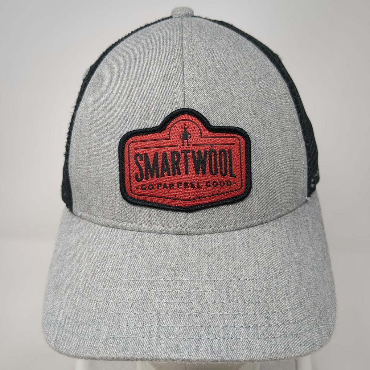 Smartwool Trucker Hat Gray Black Red One Size Snapback Mesh Go Far Feel Good