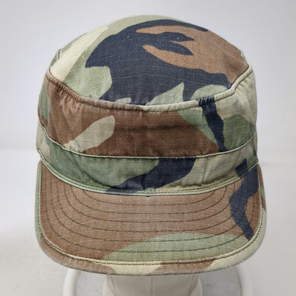 Green Brown Black Army Cap One Size Woodland Camo Patrol Tactical Hat