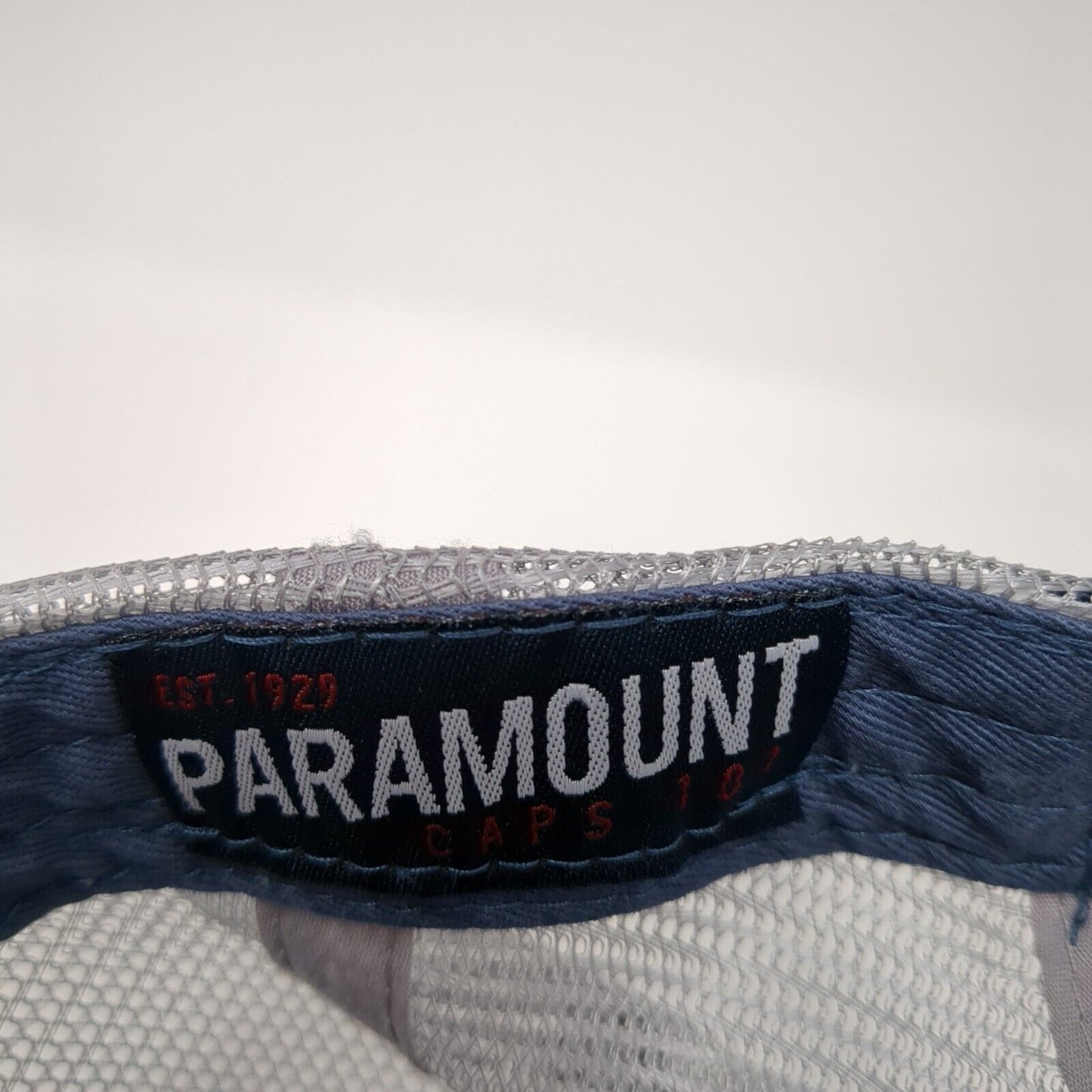 Athleta Strapback Trucker Hat Blue One Size Adjustable Mesh Back Paramount