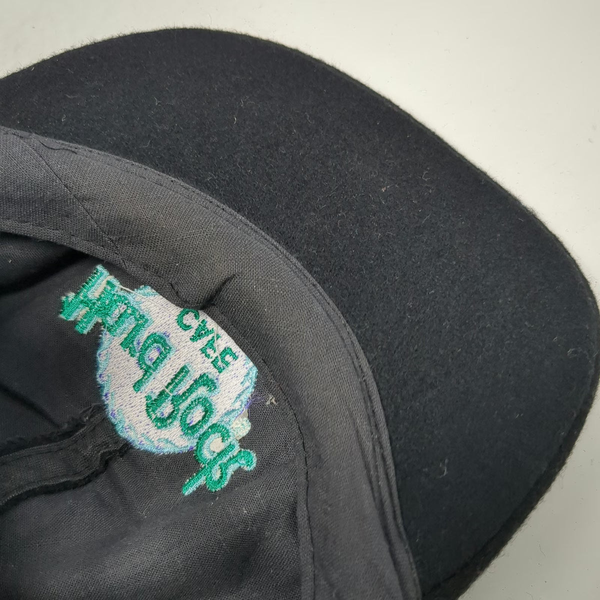 Hard Rock Cafe Baseball Cap Black One Size Amsterdam Wool Slideback Logo Hat