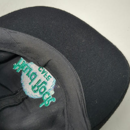 Hard Rock Cafe Baseball Cap Black One Size Amsterdam Wool Slideback Logo Hat