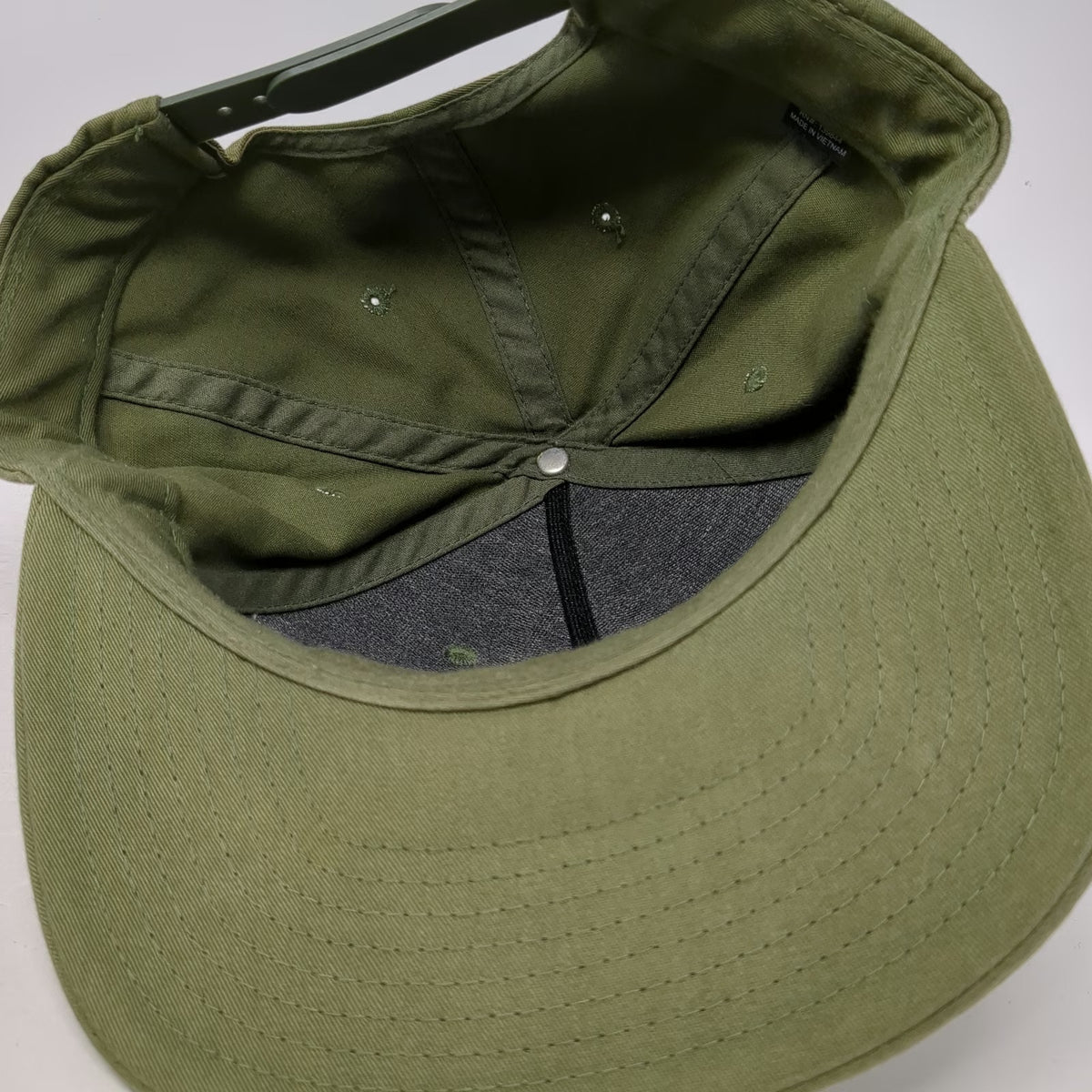 American Hat Company 5 Panel Green Black White One Size Snapback Hat Steer Logo