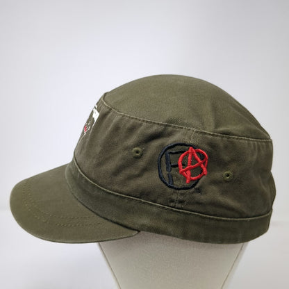 First Act Army Cap Green One Size VU Meter Graphic Music Cotton Strapback Hat