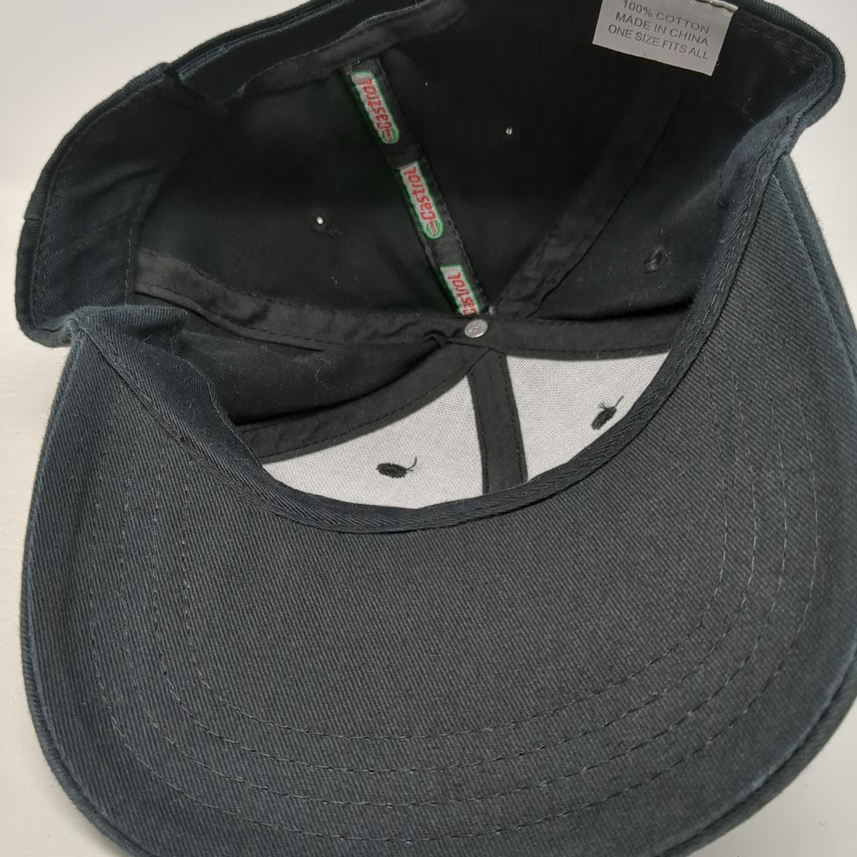Castrol Logo Black Baseball Cap One Size Embroidered Strapback Cotton Hat