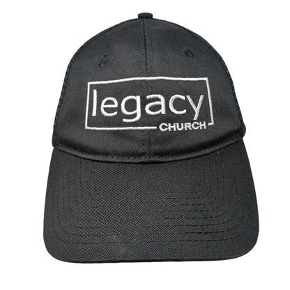 Legacy Church Snapback Mesh Back Trucker Hat Black One Size Embroidered