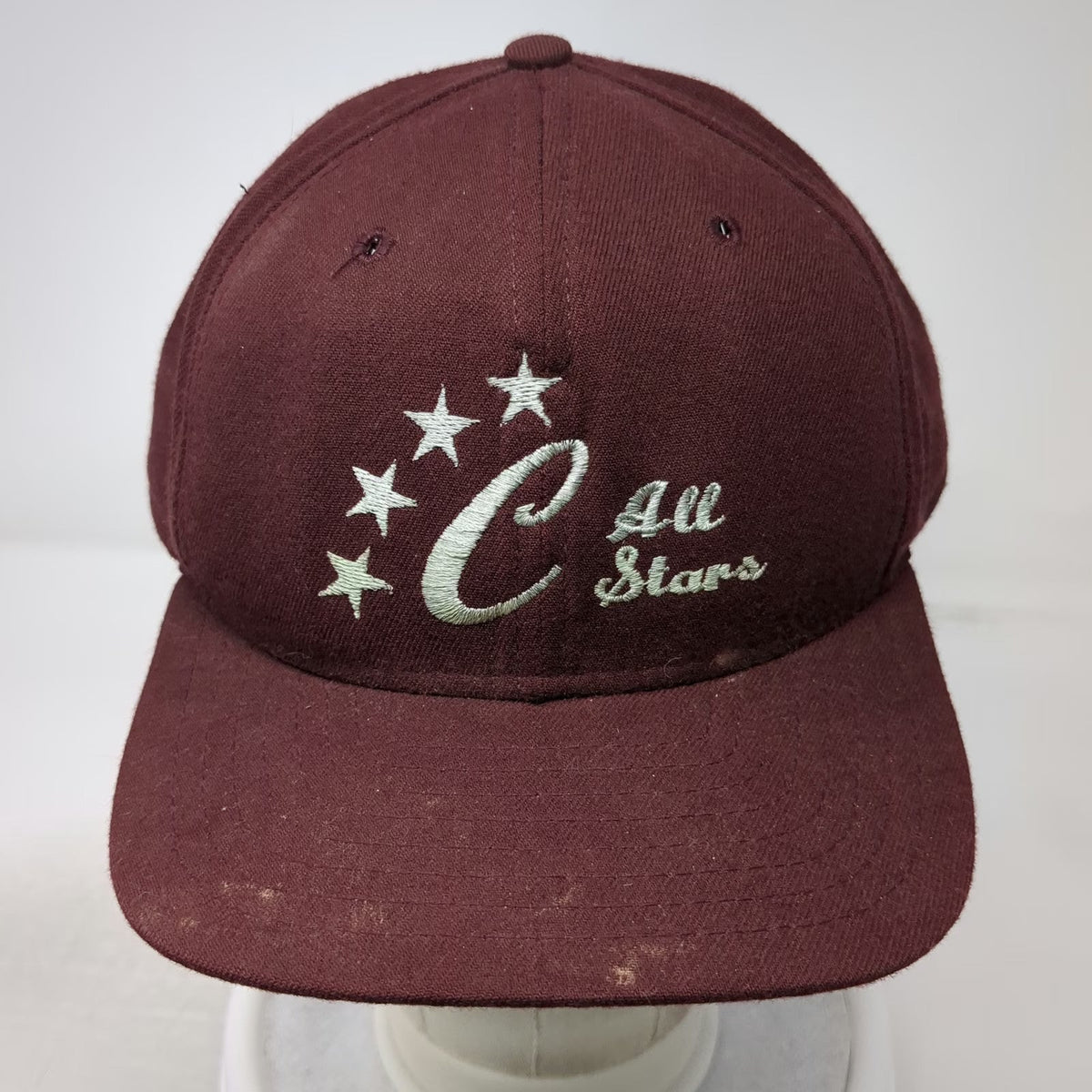 New Era Snapback Hat Red M-L All Stars 4 Stars Logo Adjustable Sports Vintage