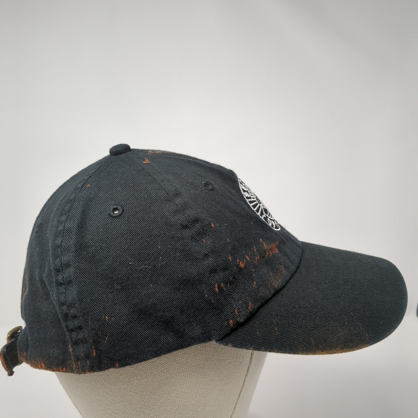Secret Orchard Slideback Hat Black Embroidered Logo Adjustable 100% Cotton