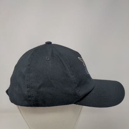 Unicorn Strapback Hat Black One Size Adjustable Solid Vent Holes