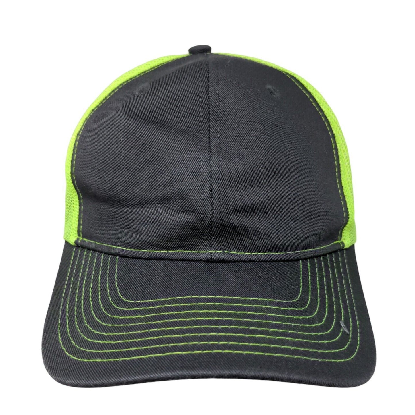 Port Authority Men's Snapback Mesh Back Hat Gray Green Black 100% Cotton