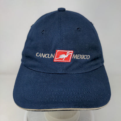 Cancun Mexico Slideback Hat Blue One Size Adjustable Embroidered 6 Panel AG