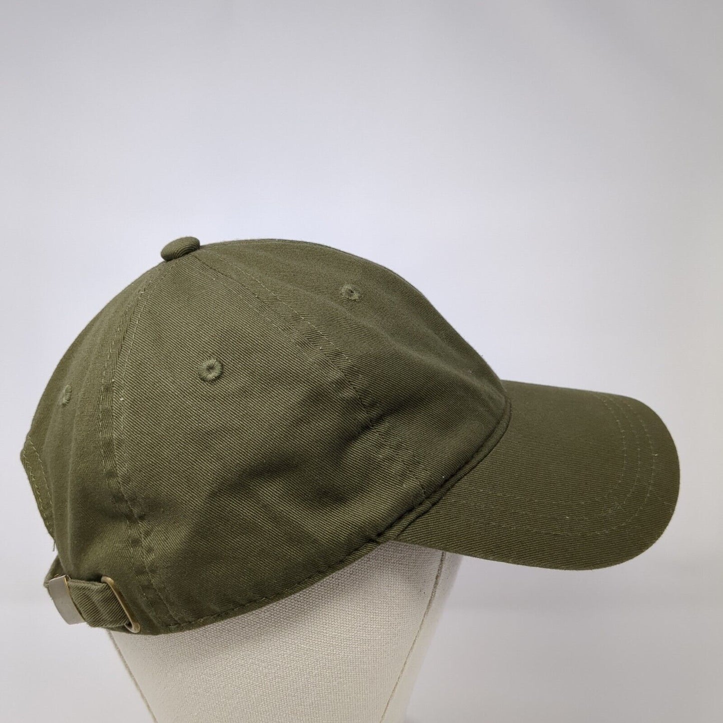 Universal Thread Slideback Hat Green One Size Adjustable Vented Holes Blank