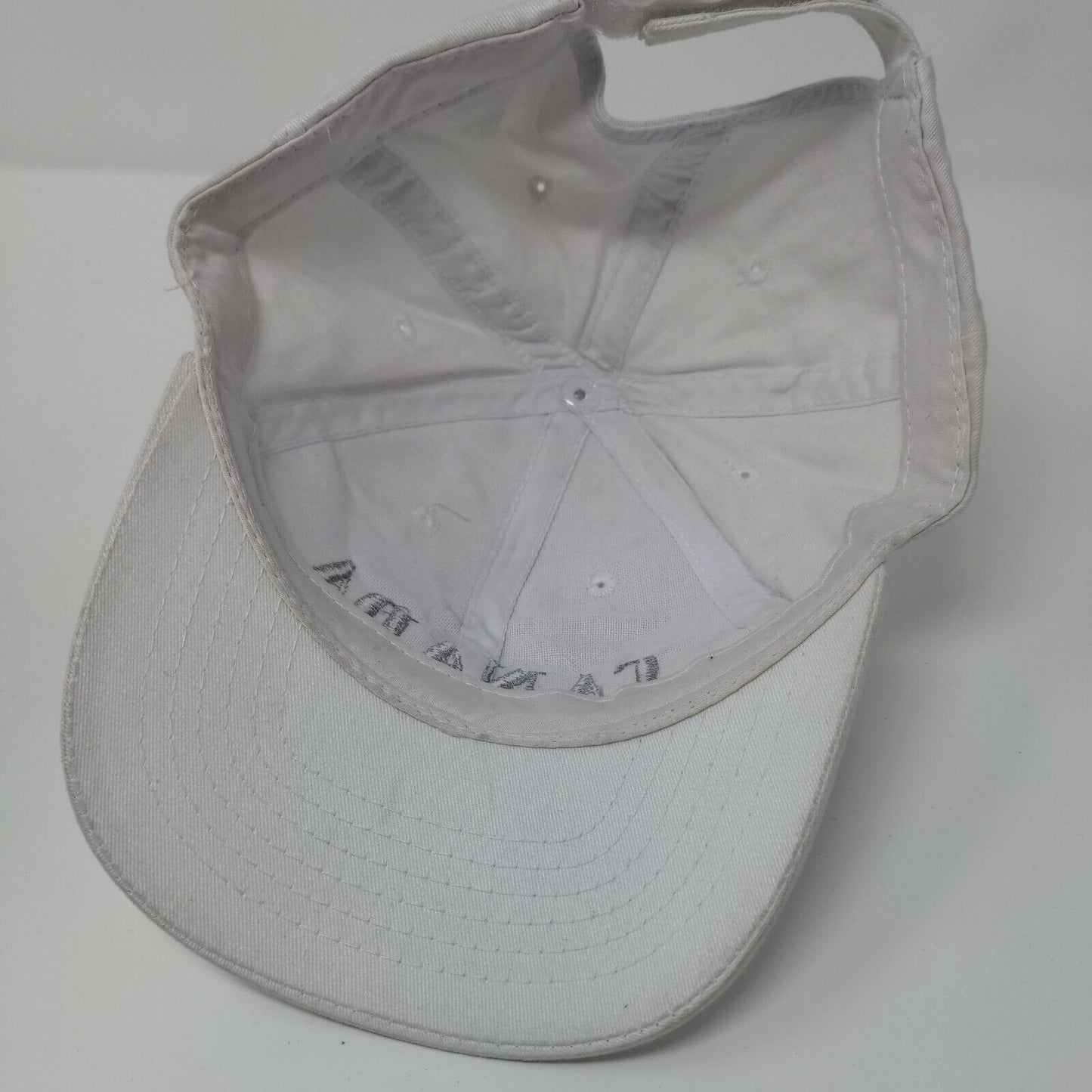 Canada Strapback Hat White OSFA Adjustable Embroidered 6 Panel Solid