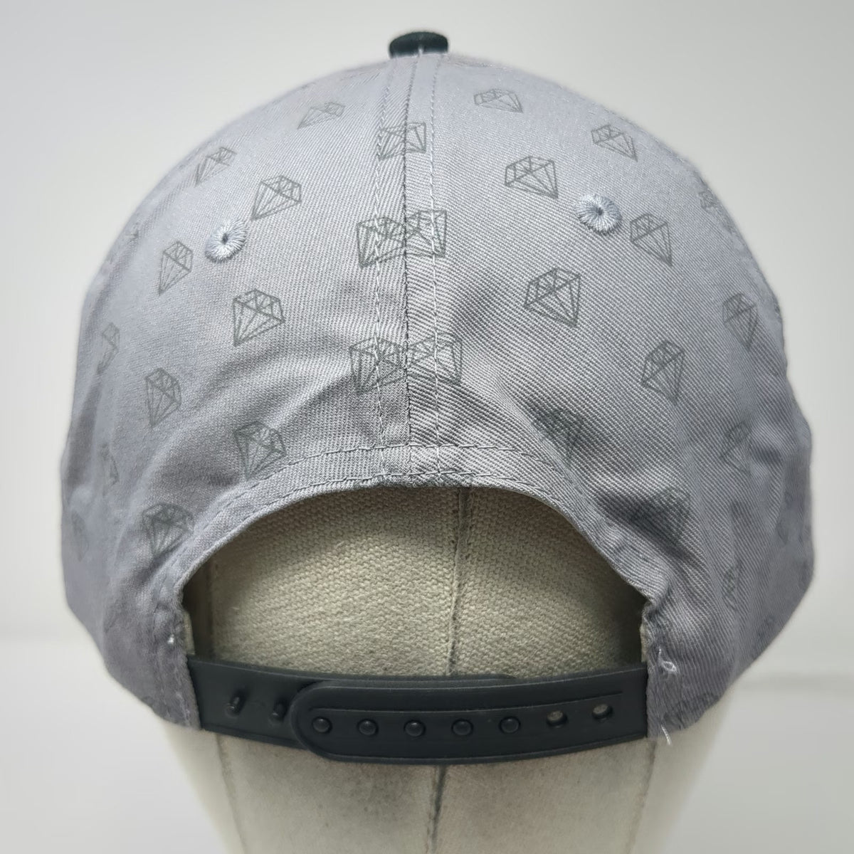 Darden Snapback Black Gray OSFM Diamond Club 2023 Rubber Patch Logo Print Hat