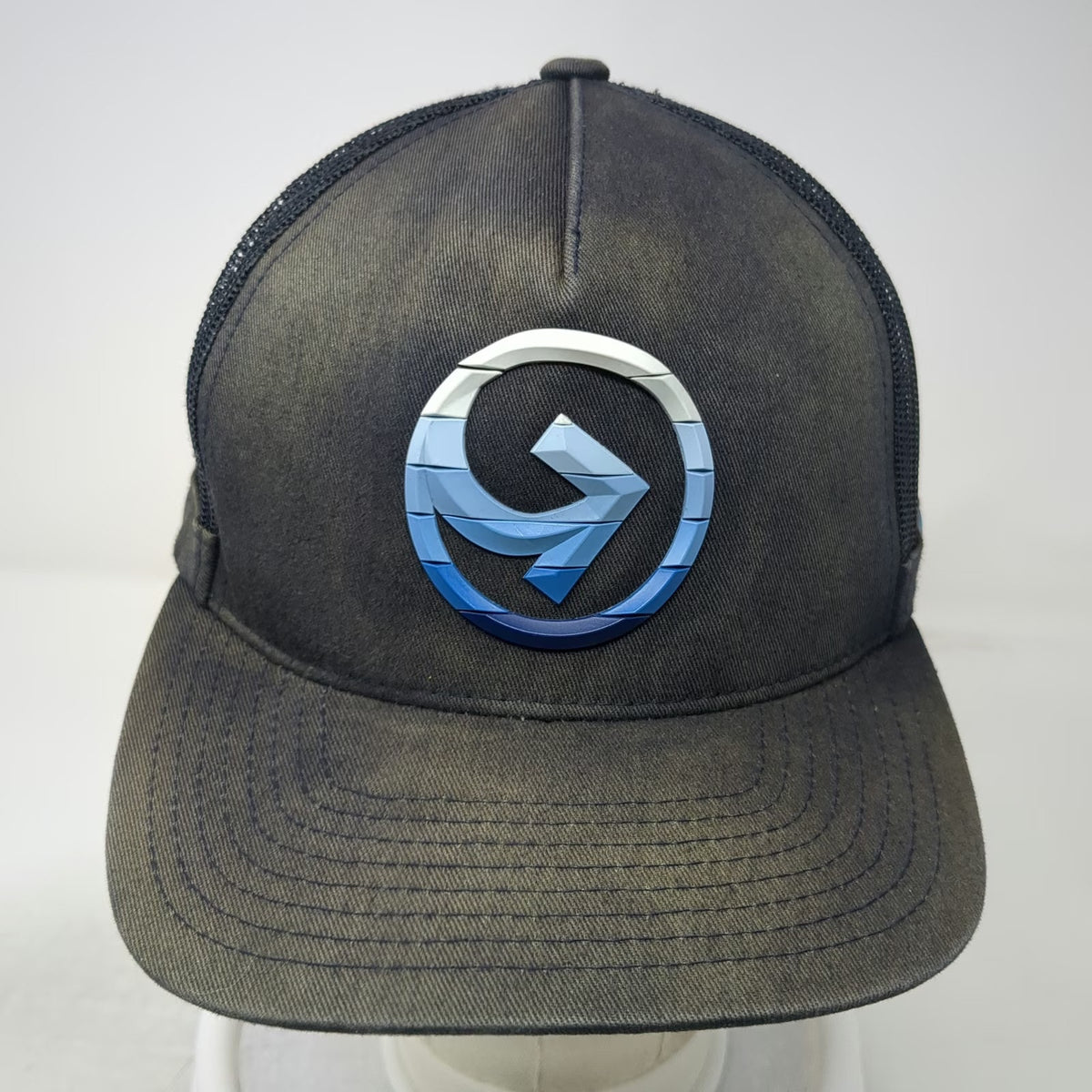 G/FORE Trucker Hat Blue One Size Mesh Back Snapback Circle Logo Gradient Pins