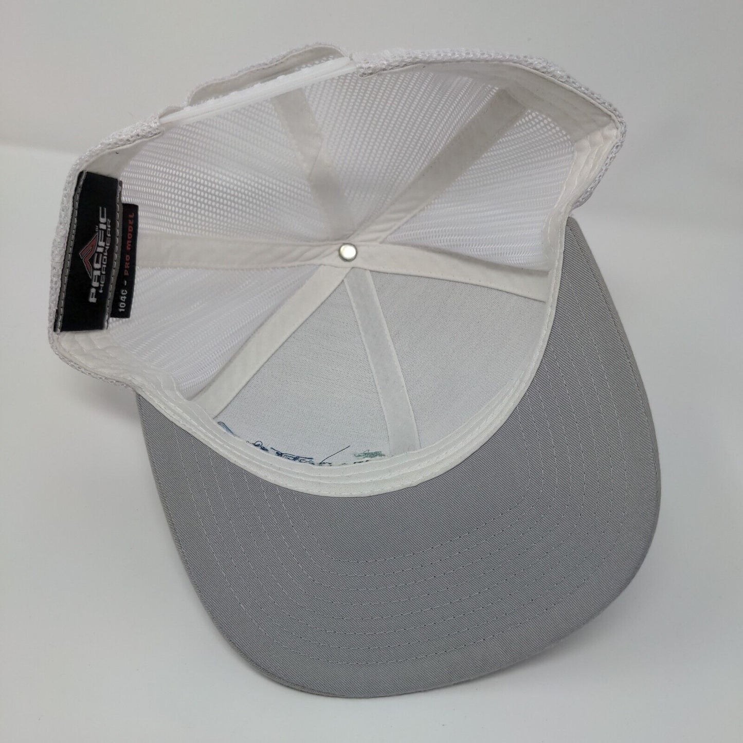 Meadow View Snapback Trucker Hat Gray One Size Mesh Back Embroidered