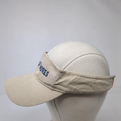 Gulf Shores Strapback Sun Visor Hat Tan One Size Adjustable Embroidered Jhats