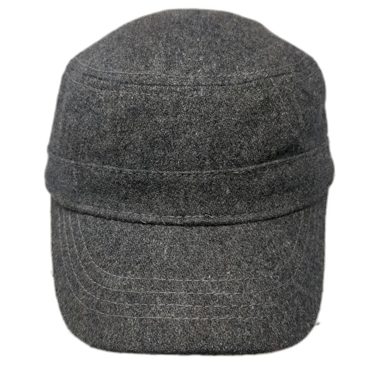 Lids Army Cap Gray M Wool Blend Military Style Hat Fitted Blank Plain Cadet