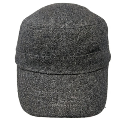 Lids Army Cap Gray M Wool Blend Military Style Hat Fitted Blank Plain Cadet