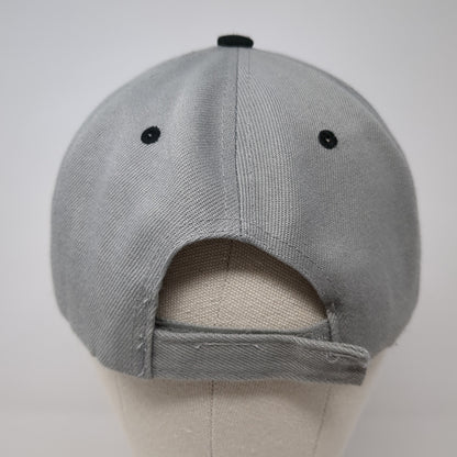 T-Bones Guns Strapback Hat Gray One Size Adjustable Colorblock Outdoor
